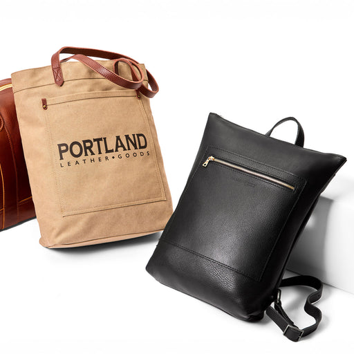 Northwood Tote and Pebbled Black Laptop Backpack. featured image