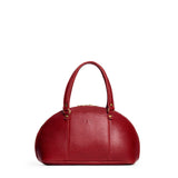 Chili Red Small | A half circle crossbody bag with handles and removable crossbody strap 