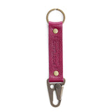 Orchid Long | Leather logo branded keychain 