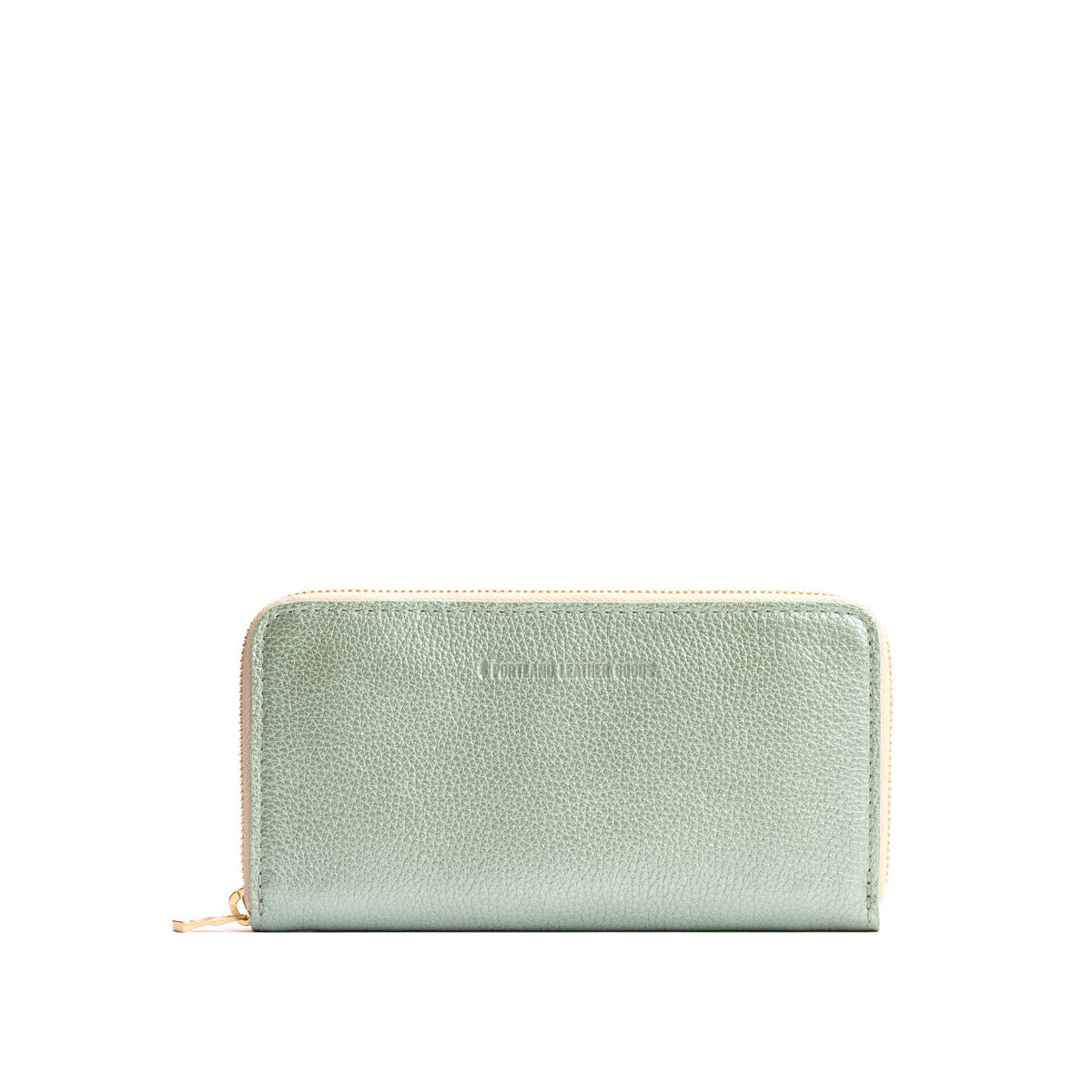 Beetle | Large accordion leather wallet with zipper and PLG logo