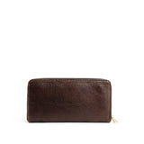 Coldbrew | Large accordion leather wallet with zipper closed