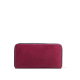 Orchid | Large accordion leather wallet with zipper and PLG logo