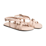 Crema | Strappy leather sandals with two buckle accents