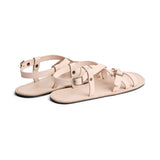 Crema | Strappy leather sandals with two buckle accents