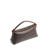 Grizzly | Leather bowler bag with magnetic closure against a white background