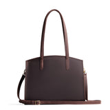 Moose Large | Leather tote bag with handles, adjustable crossbody strap, zipper top, and two back pockets