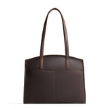 Moose Large | Leather tote bag with handles, adjustable crossbody strap, zipper top, and two back pockets