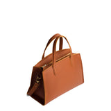 Honey Medium | Leather tote bag with handles, adjustable crossbody strap, zipper top, and two back pockets