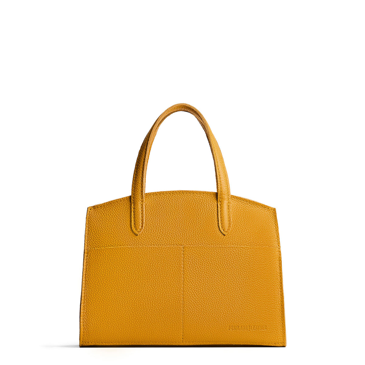 Sunshine*Medium | Leather tote bag with handles, adjustable crossbody strap, zipper top, and two back pockets