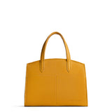 Sunshine Medium | Leather tote bag with handles, adjustable crossbody strap, zipper top, and two back pockets