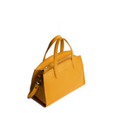 Sunshine Medium | Leather tote bag with handles, adjustable crossbody strap, zipper top, and two back pockets