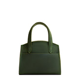 Evergreen Mini | Leather tote bag with handles, adjustable crossbody strap, zipper top, and a back pocket