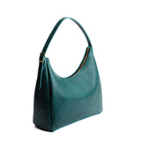 Sea Glass Large | U-shaped, flat-bottomed leather shoulder bag with adjustable strap