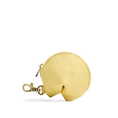 Butter Bliss | Leather fortune cookie shaped keychain pouch