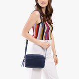 Cobalt Large | Mid-size rectangular crossbody with adjustable strap