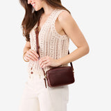 Cognac Small | Mid-size rectangular crossbody with adjustable strap