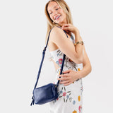 Cobalt Small | Petite rectangular crossbody with adjustable strap