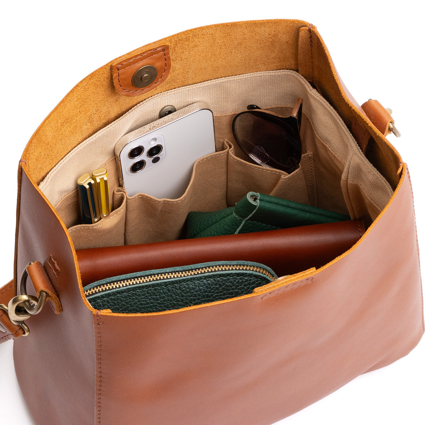 ANY*Classic*Medium  | Medium Canvas Organizer inside a Butterfly Bucket Bag