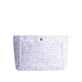 Sprinkles Classic Small | Front of printed canvas organizer with pockets