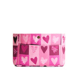 Sugar Rush Classic Small | Heart printed canvas organizer with pockets