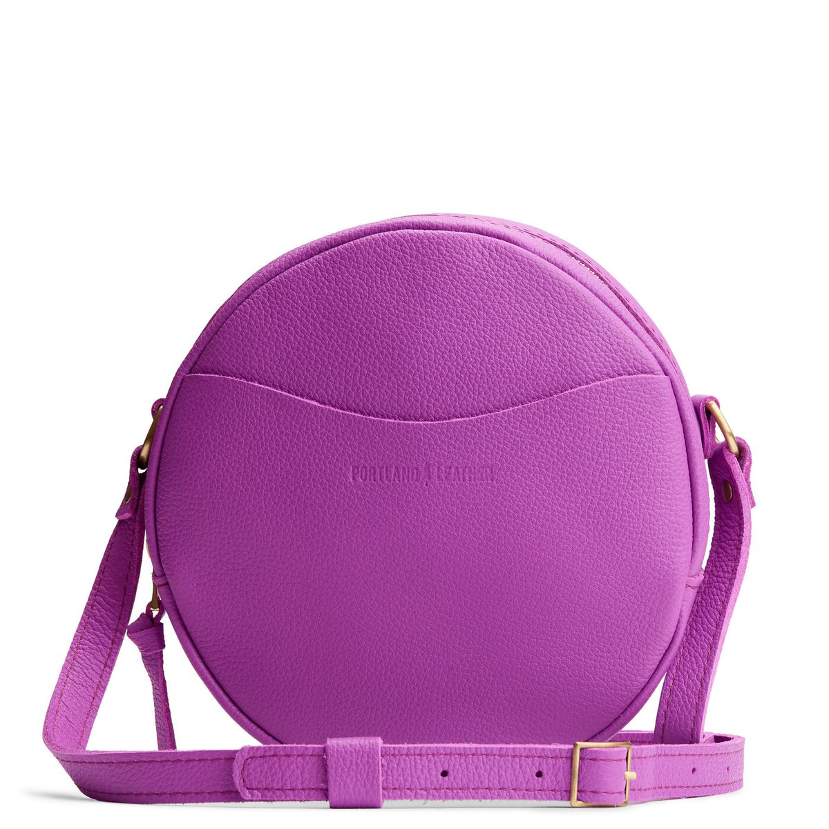 Cattleya*Large | Circle shaped crossbody bag with top zipper