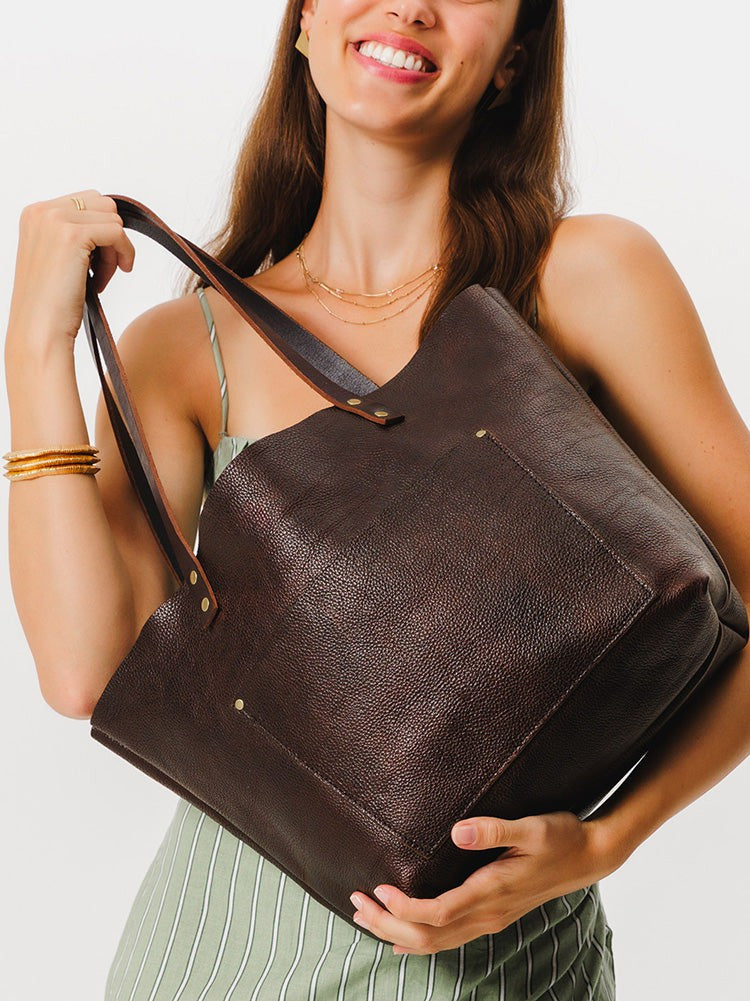 Classic Leather Tote Bag
