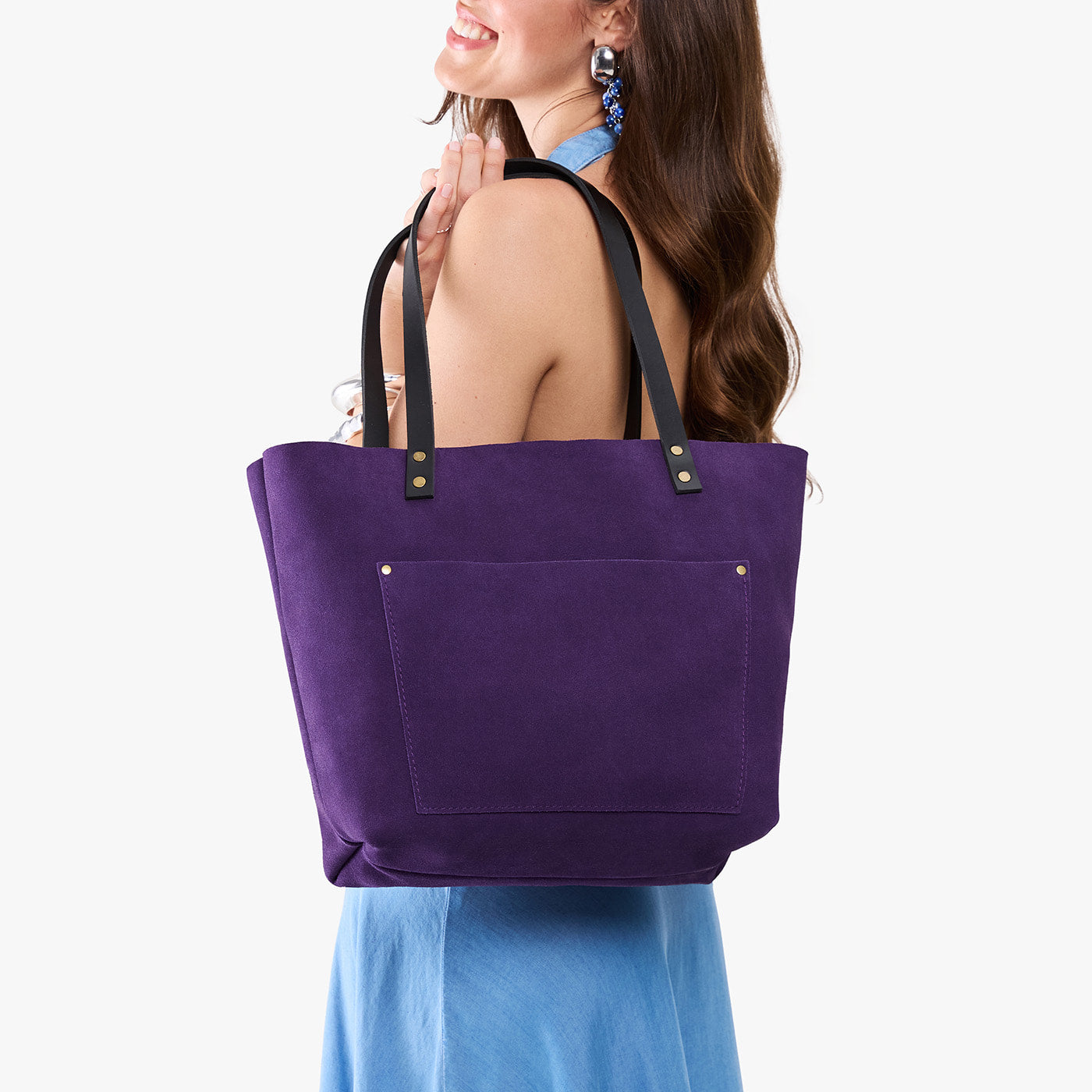 Imperial*Classic | Large leather tote bag with sturdy bridle handles and front pocket