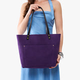 Imperial Classic | Large leather tote bag with sturdy bridle handles and front pocket