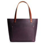 Larkspur Classic | Large leather tote bag with sturdy bridle handles and front pocket
