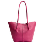 Cosmo Large | Wide bucket shaped tote bag with matching leather handles
