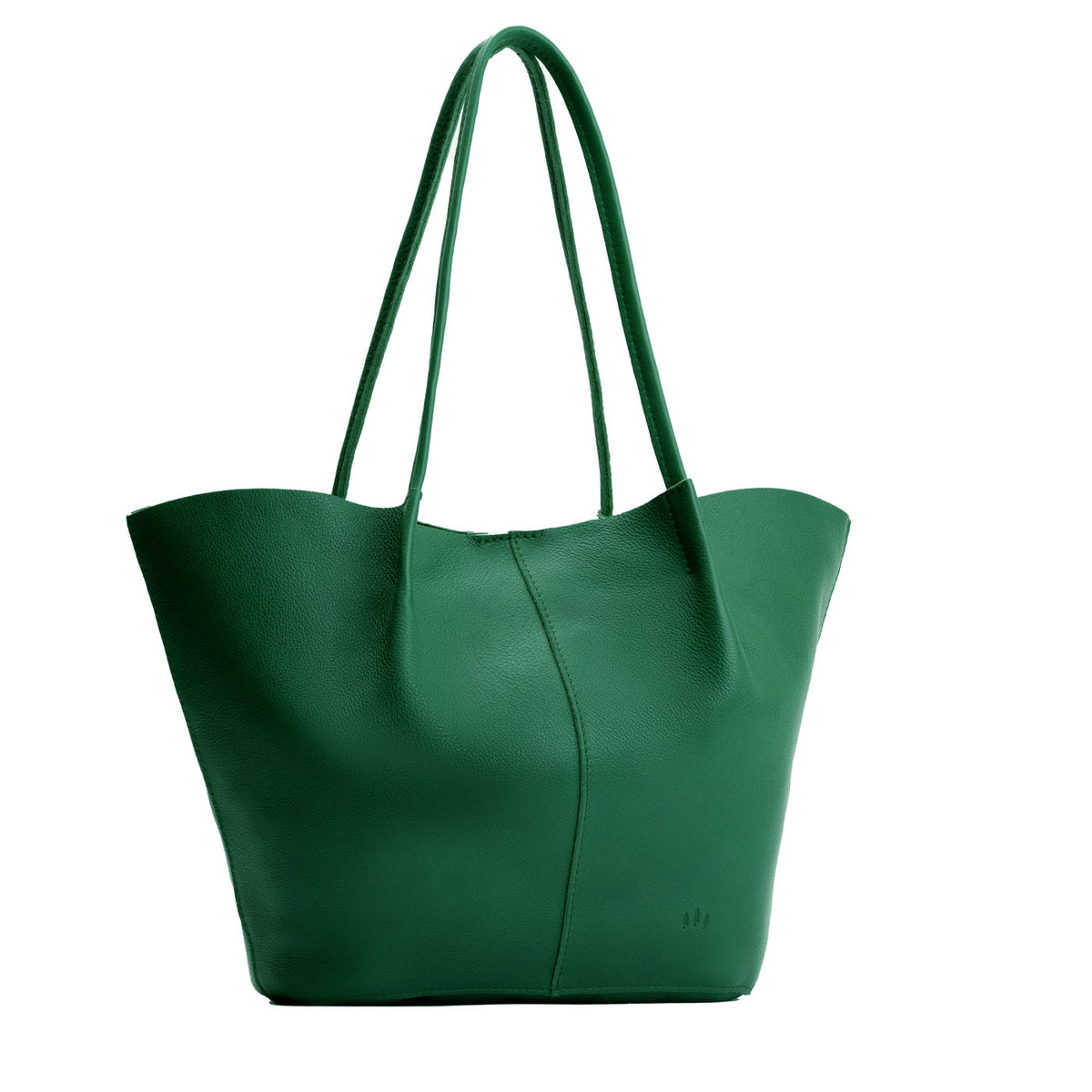 Bacalar*Oversized | Extra wide bucket shaped tote bag with matching leather handles