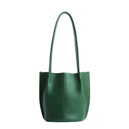Bacalar*Small | Petite bucket shaped tote bag with matching leather handles