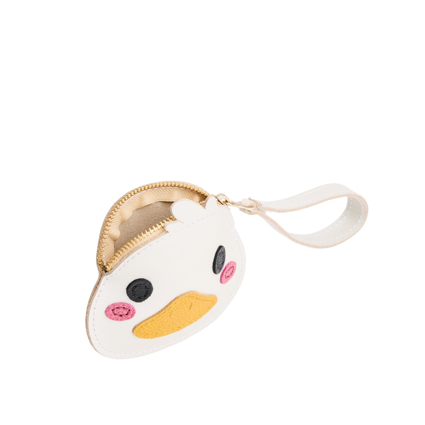 Pearl | Duck-shaped pouch with zipper opening and wristlet
