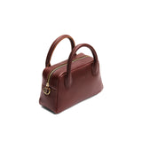 Cognac Small | Bowler styled bag with a crossbody strap