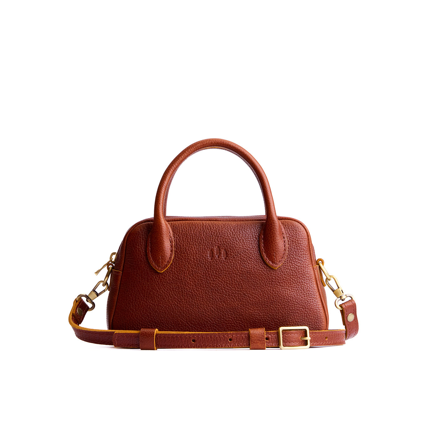 Nutmeg*Small | Bowler styled bag with a crossbody strap