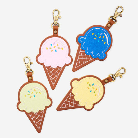 Shadow Lime | Ice Cream Shaped Keychain with swivel clasp