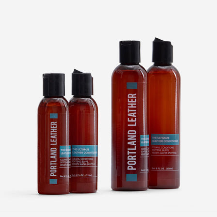 4oz | The Ultimate Leather Conditioner bottles with squeeze disc top cap in 4oz size