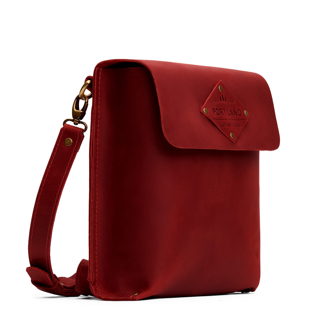 Phoenix | Slim satchel bag with crossbody strap and magnet flap closure