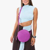 Cattleya Large | Circle shaped crossbody bag with top zipper