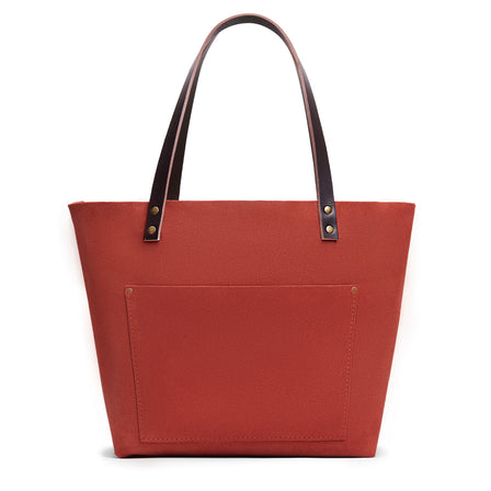 Cinnabar*Classic | Large leather tote bag with sturdy bridle handles and front pocket