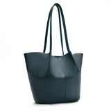 Boreal Large | Wide bucket shaped tote bag with matching leather handles
