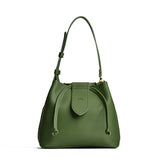 Cactus Large | Symmetrical leather bag with leather drawstring closure and adjustable shoulder strap