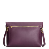 Plum Large | Convertible tote clutch crossbody with a back zipper pocket folded into a clutch