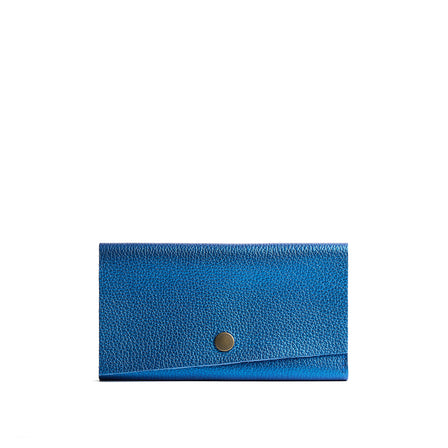 Comet Blue | Leather wallet with snap closure