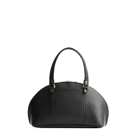 Black*Small | A half circle crossbody bag with handles and removable crossbody strap 