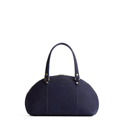 Velvet Blue*Small | A half circle crossbody bag with handles and removable crossbody strap 