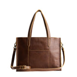 Asheville East/West | Structured wide tote bag with overlapping panels and crossbody strap
