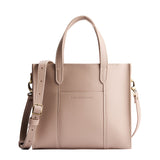 Stone Zipper | Structured mid-size tote bag with overlapping panels and crossbody strap