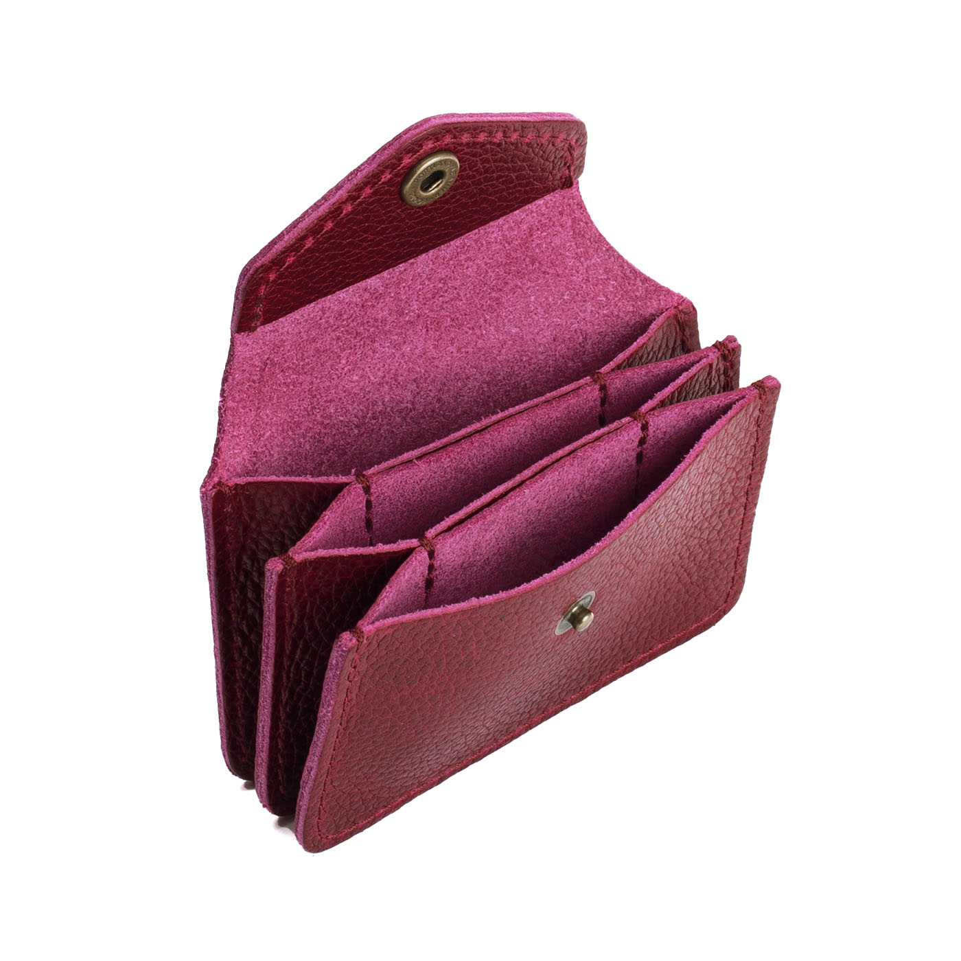 Orchid*Plus | Small leather wallet with snap closure
