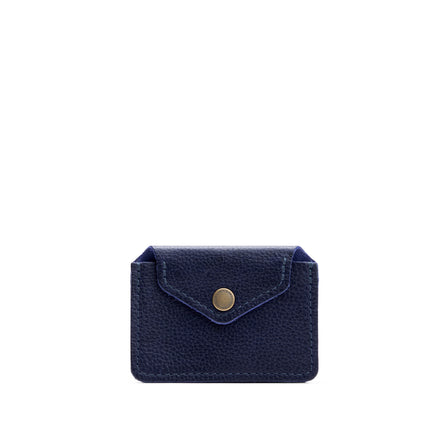 Cobalt*Classic | Small leather wallet with snap closure
